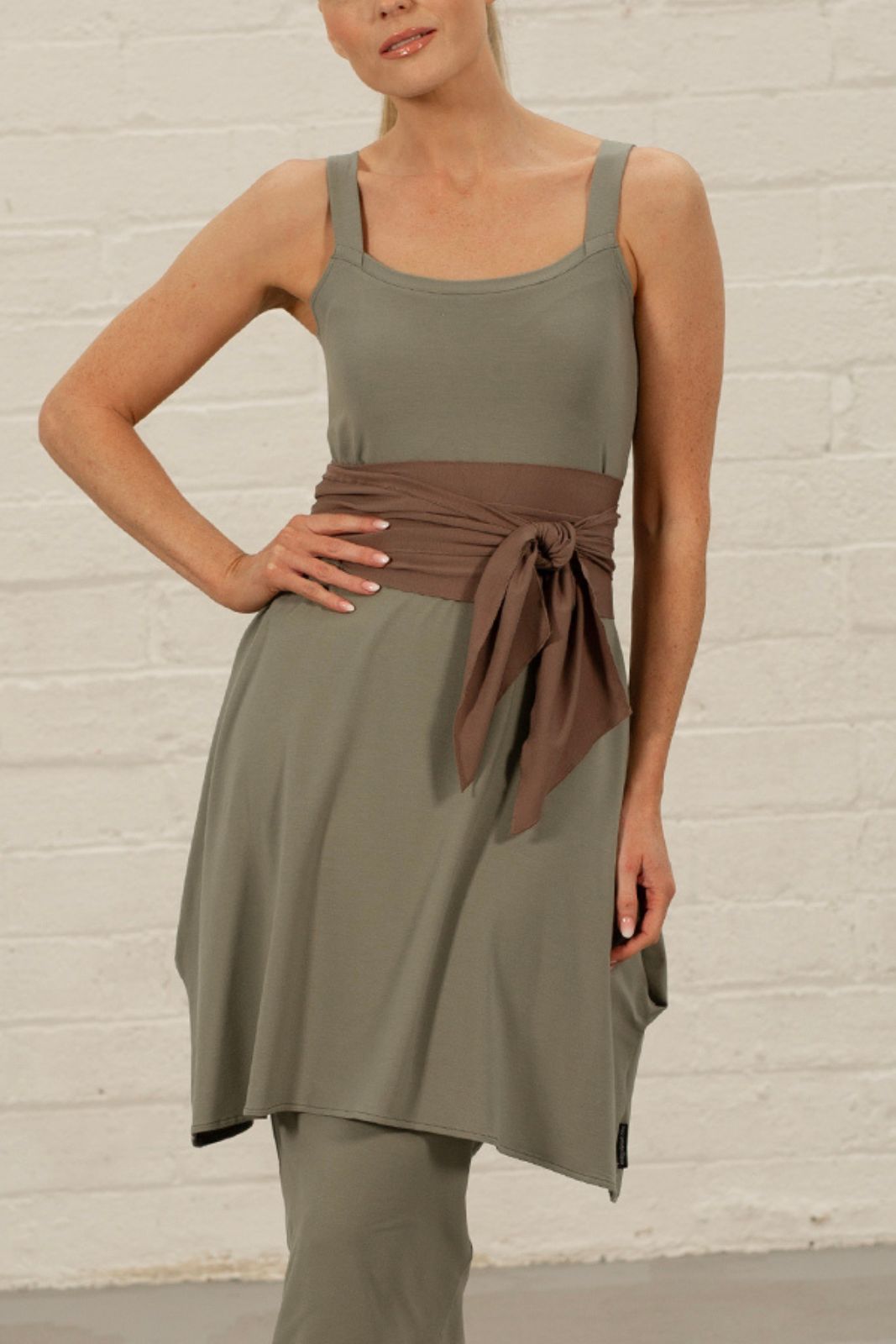 Rae Jersey Belt: Cappuccino
