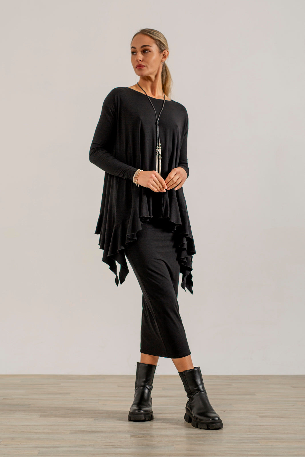 Black 'Bardot' Skirt