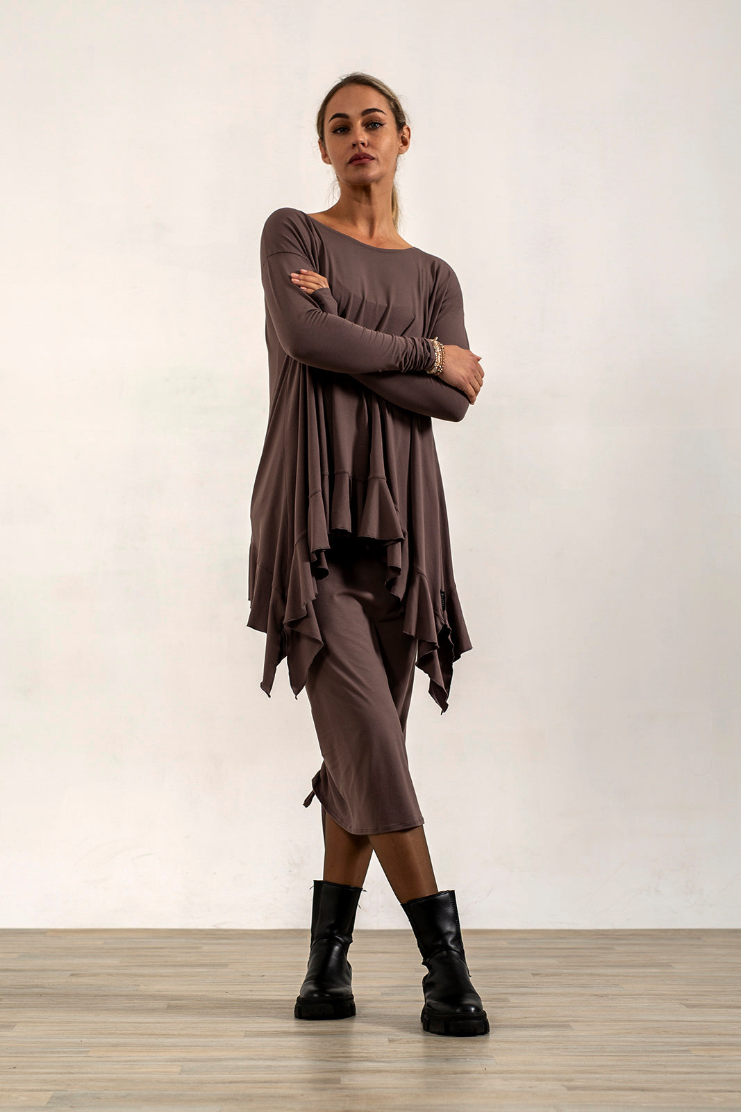 Shannon Drawstring Skirt (mink)