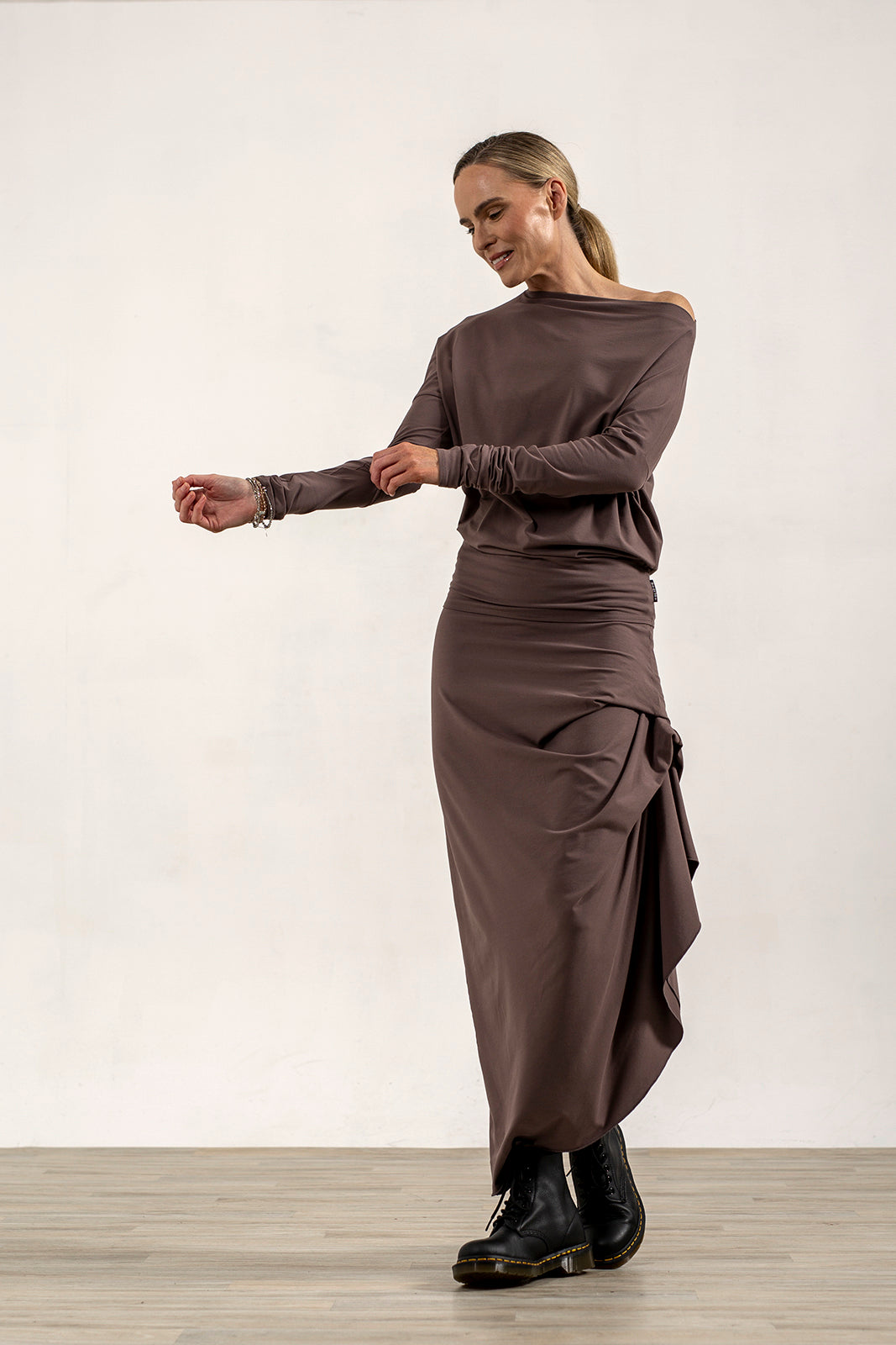 Harper Asymetrical Skirt (Mink)