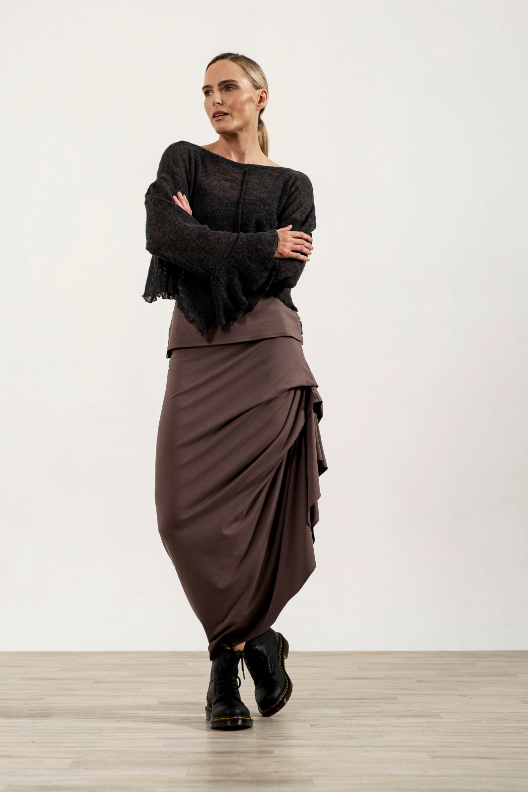 Harper Asymetrical Skirt (Mink)