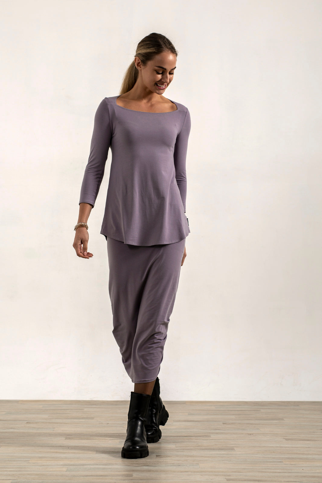 Shannon Drawstring Skirt (Silver frost)