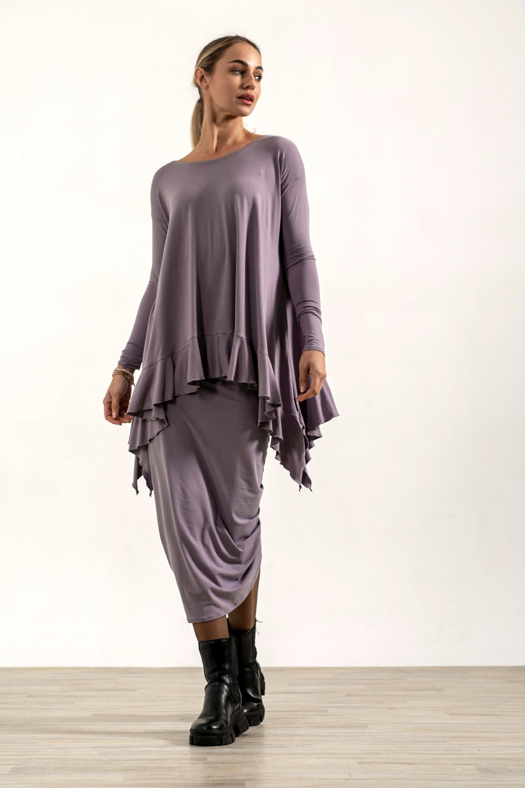 Shannon Drawstring Skirt (Silver frost)