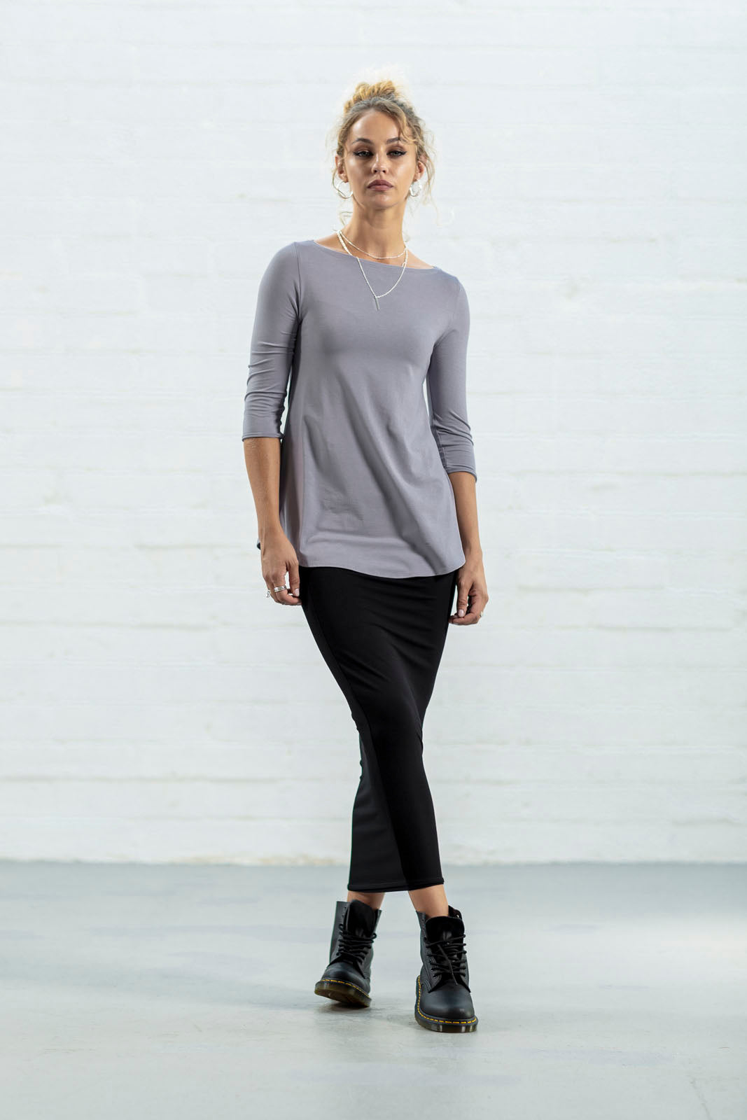 Ailsa Silver Frost Jersey Top