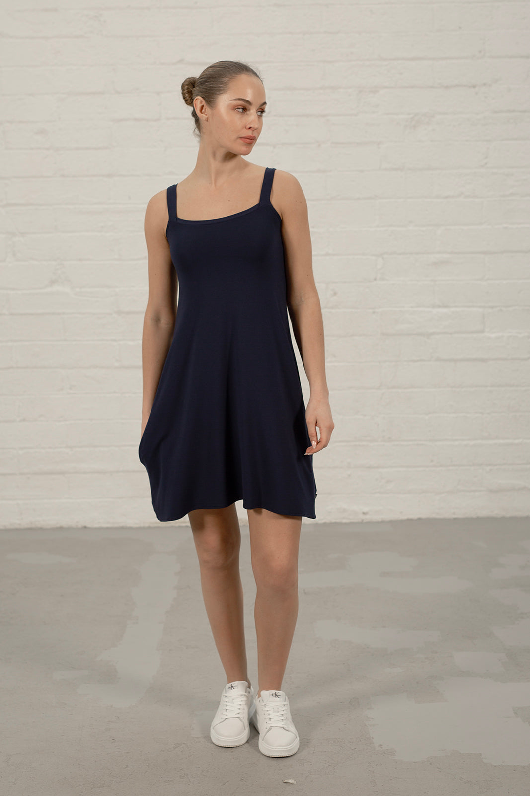 Nina Navy Jersey Dress