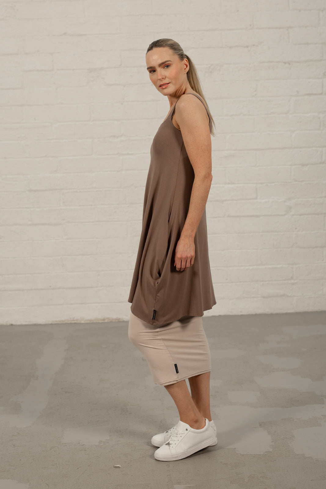 Nina Cappuccino Jersey Dress