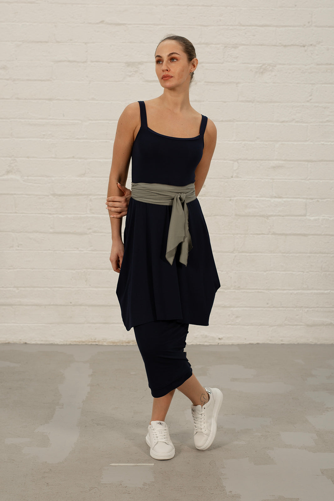 Nina Navy Jersey Dress