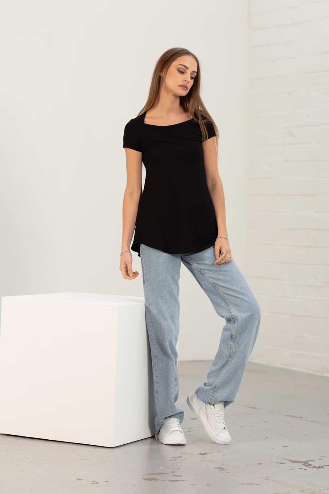 Black Tina Essential Tee