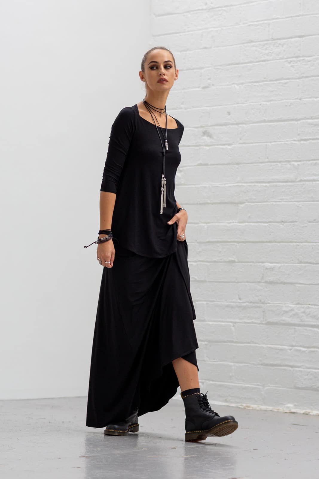 Navy Swan Skirt