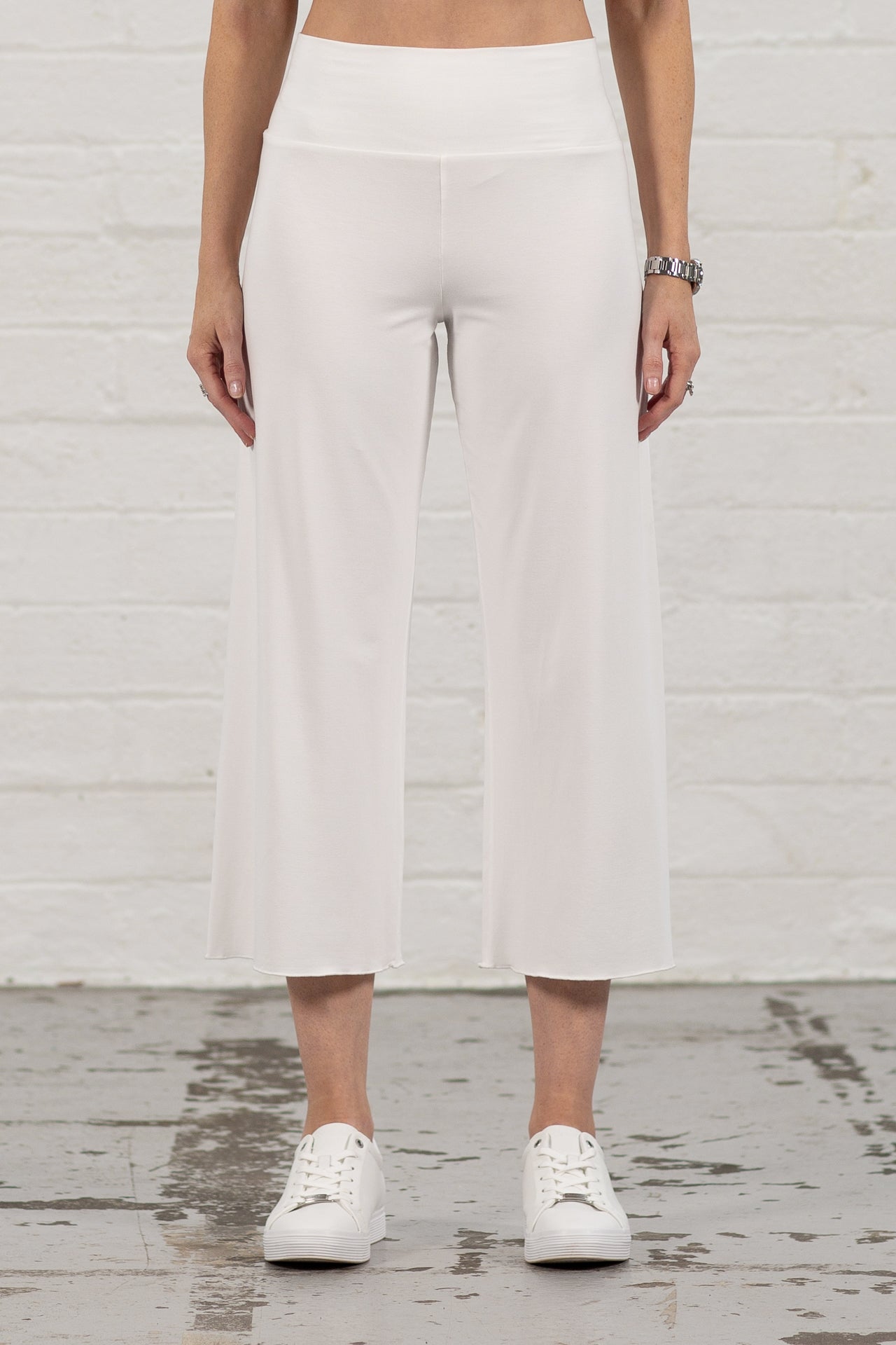 Soft White Ellen Crop Palazzos
