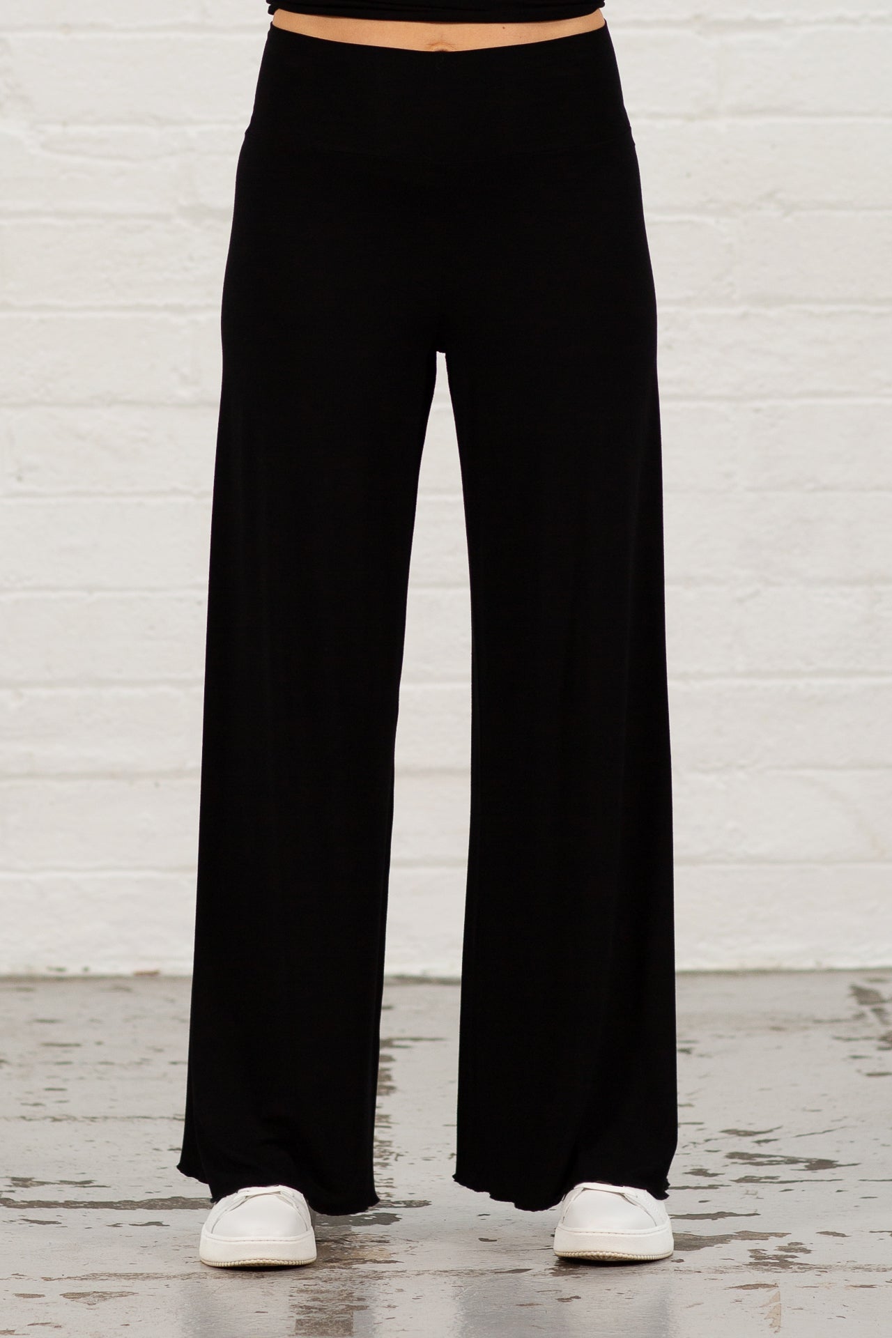 Navy Viscose Jersey Kate Palazzos