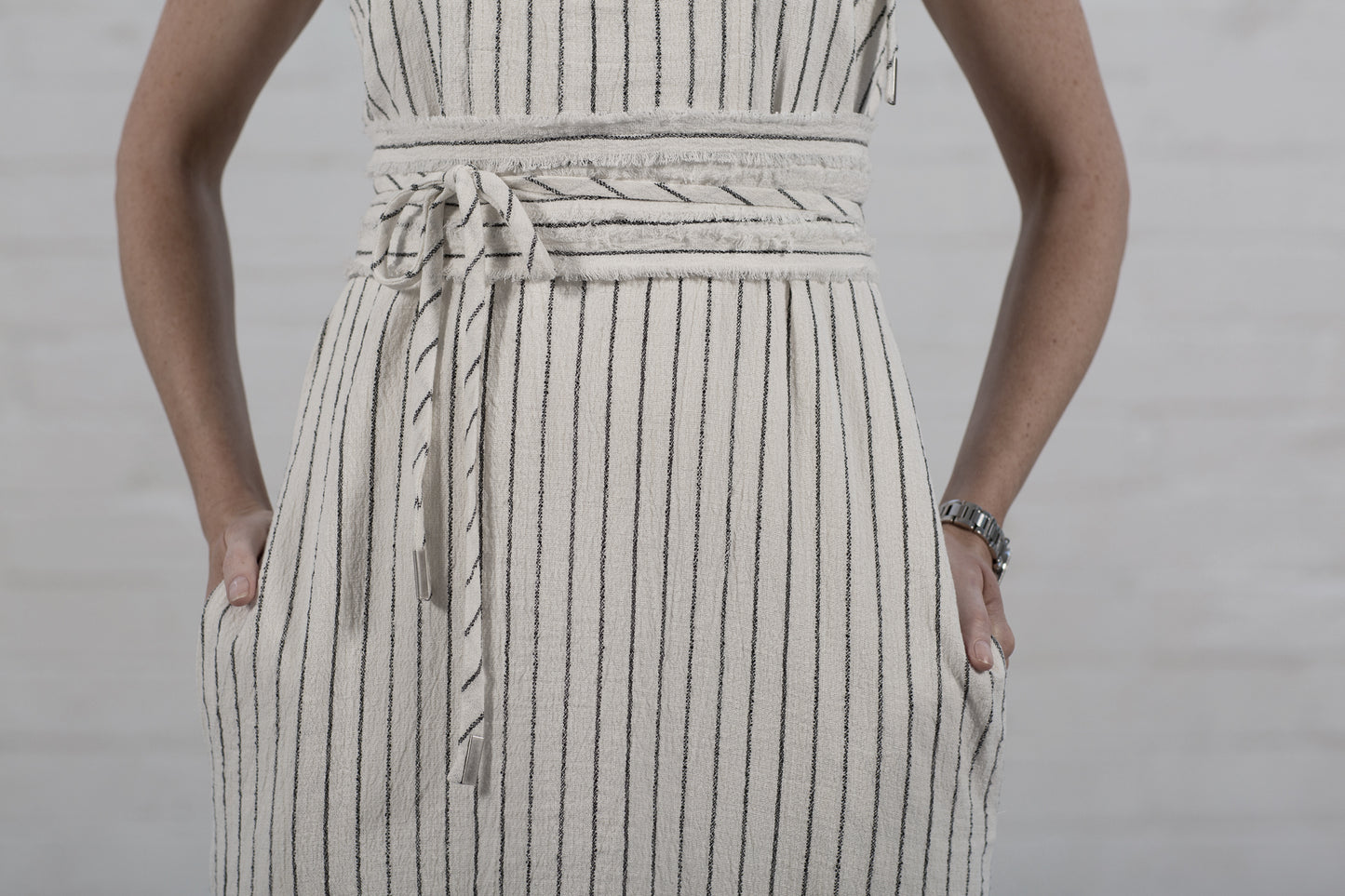 Obi Belt - Frayed linen