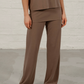 Addison Straight Leg Palazzos: Cappuccino