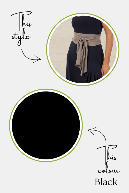 Rae Jersey Belt: Black