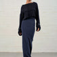 Dafna Slit Skirt: Navy ( regular)