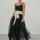 Rowan Double-Layer Tulle Skirt (Black & Navy)