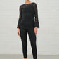 Lola Tuck Hem Leggings Black/ Navy