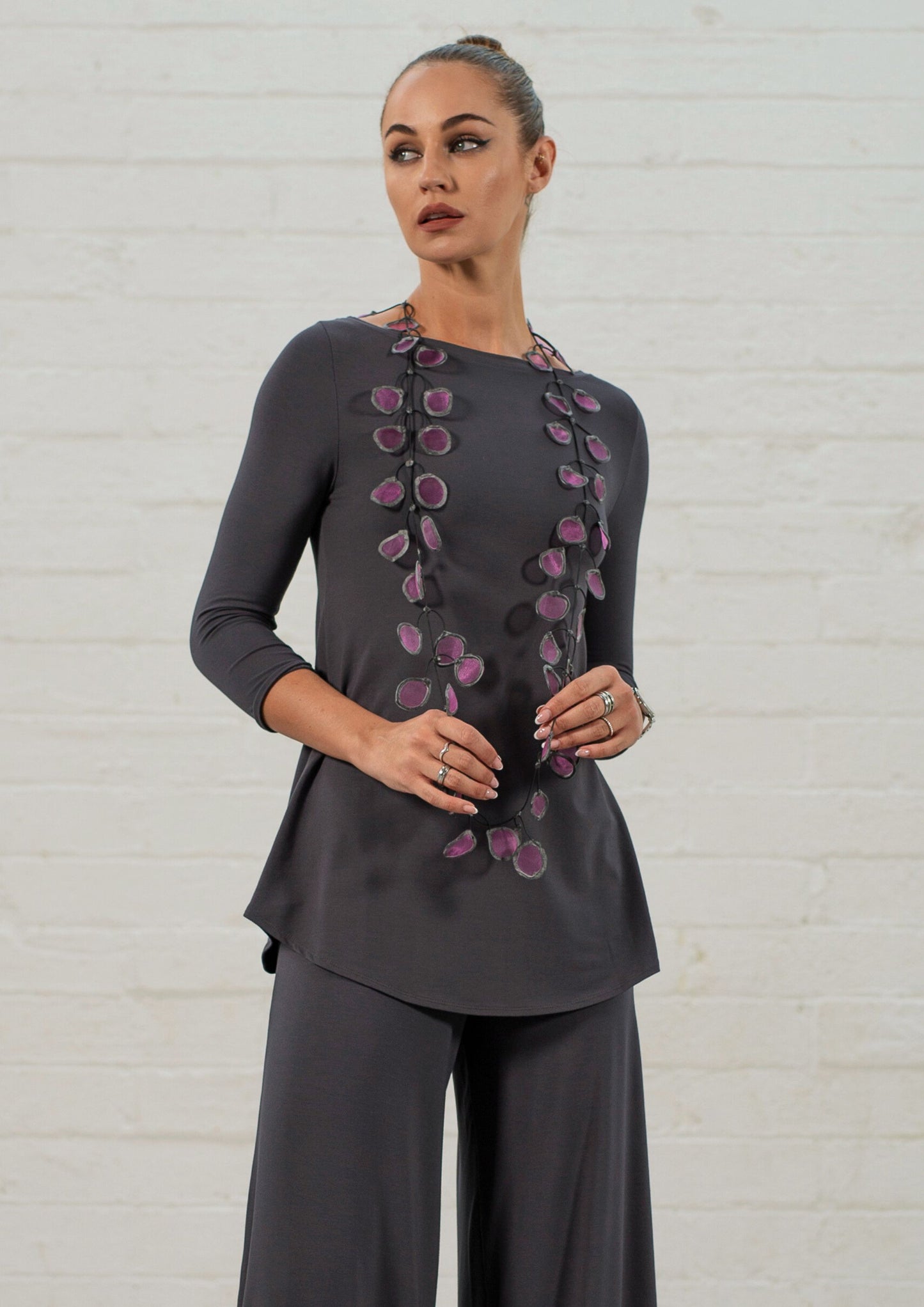 Ailsa Lead Viscose Jersey Top