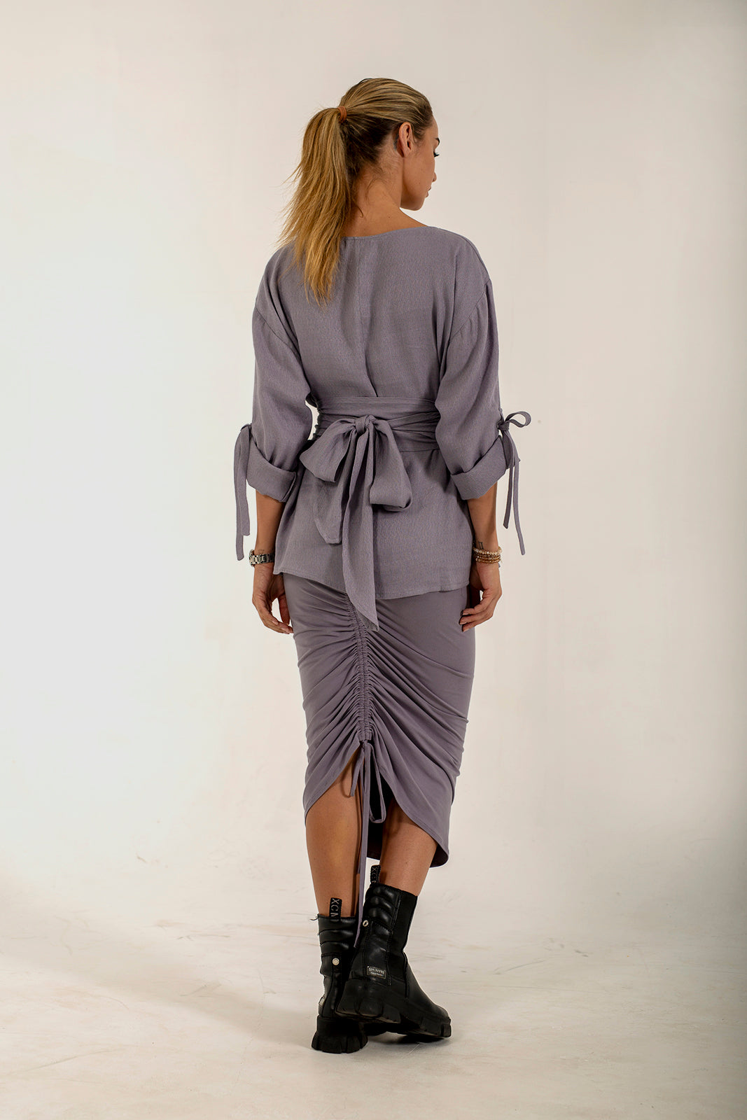 Shannon Drawstring Skirt (Silver frost)