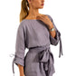 The Silver Frost Linen Sash Belt
