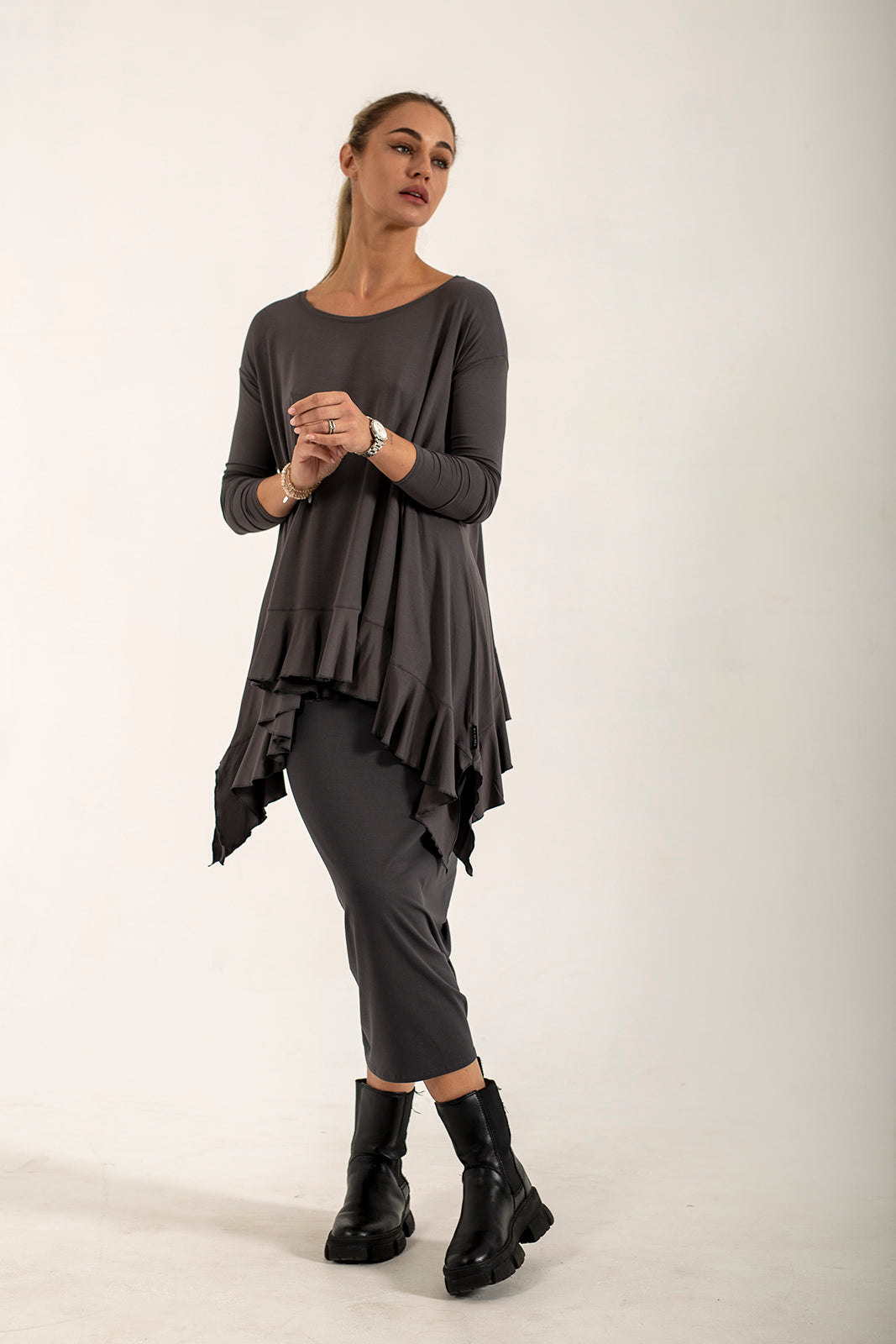 Monique Frill Hem Tunic (Lead)