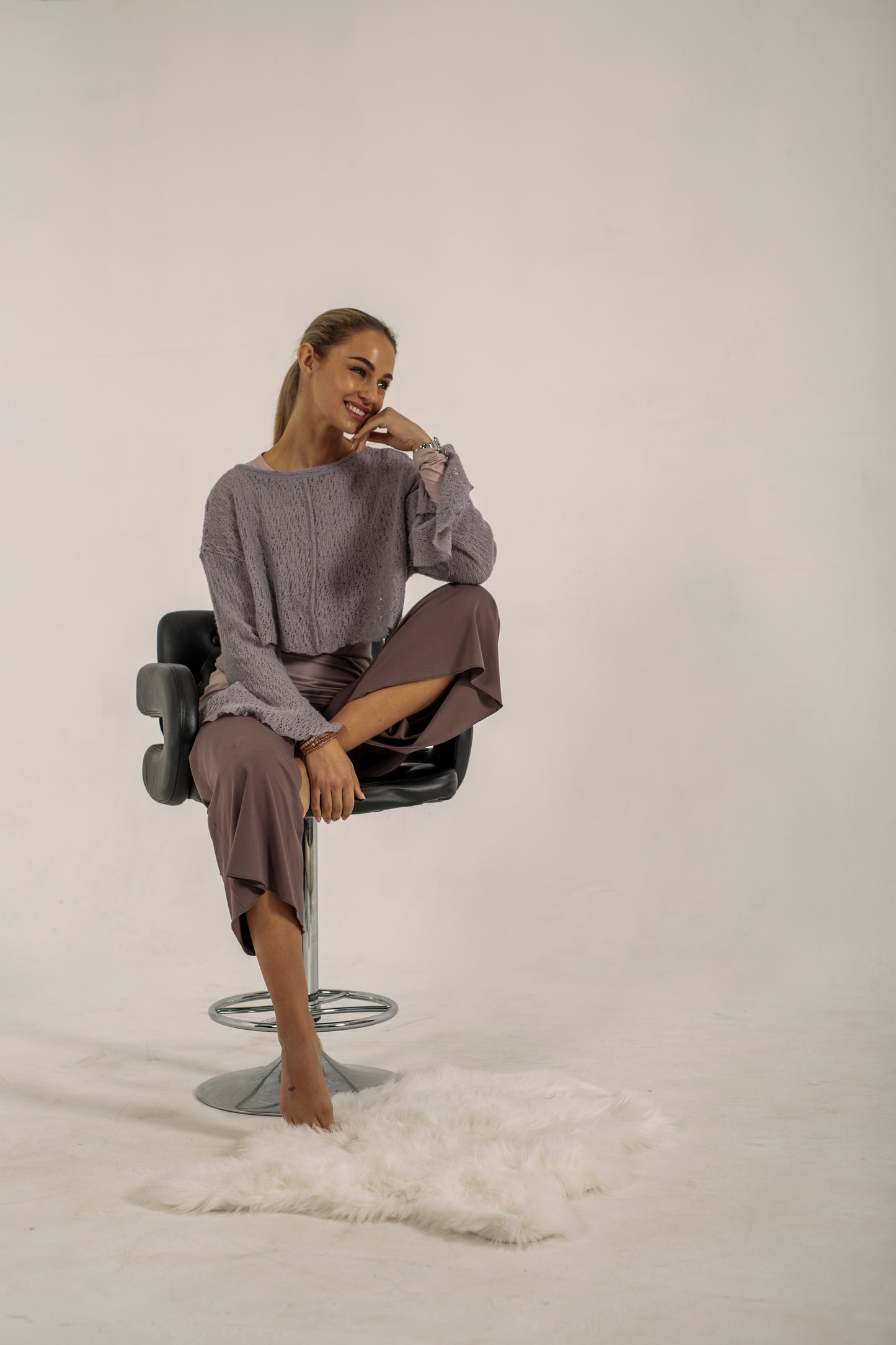 Alina crop jumper (Silver Frost)