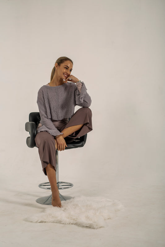 Alina crop jumper (Silver Frost)