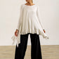 Monique Frill Hem Tunic (Soft White)