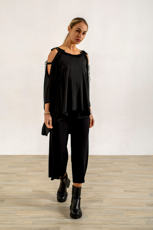 Black Ellen Crop Palazzos (narrow)