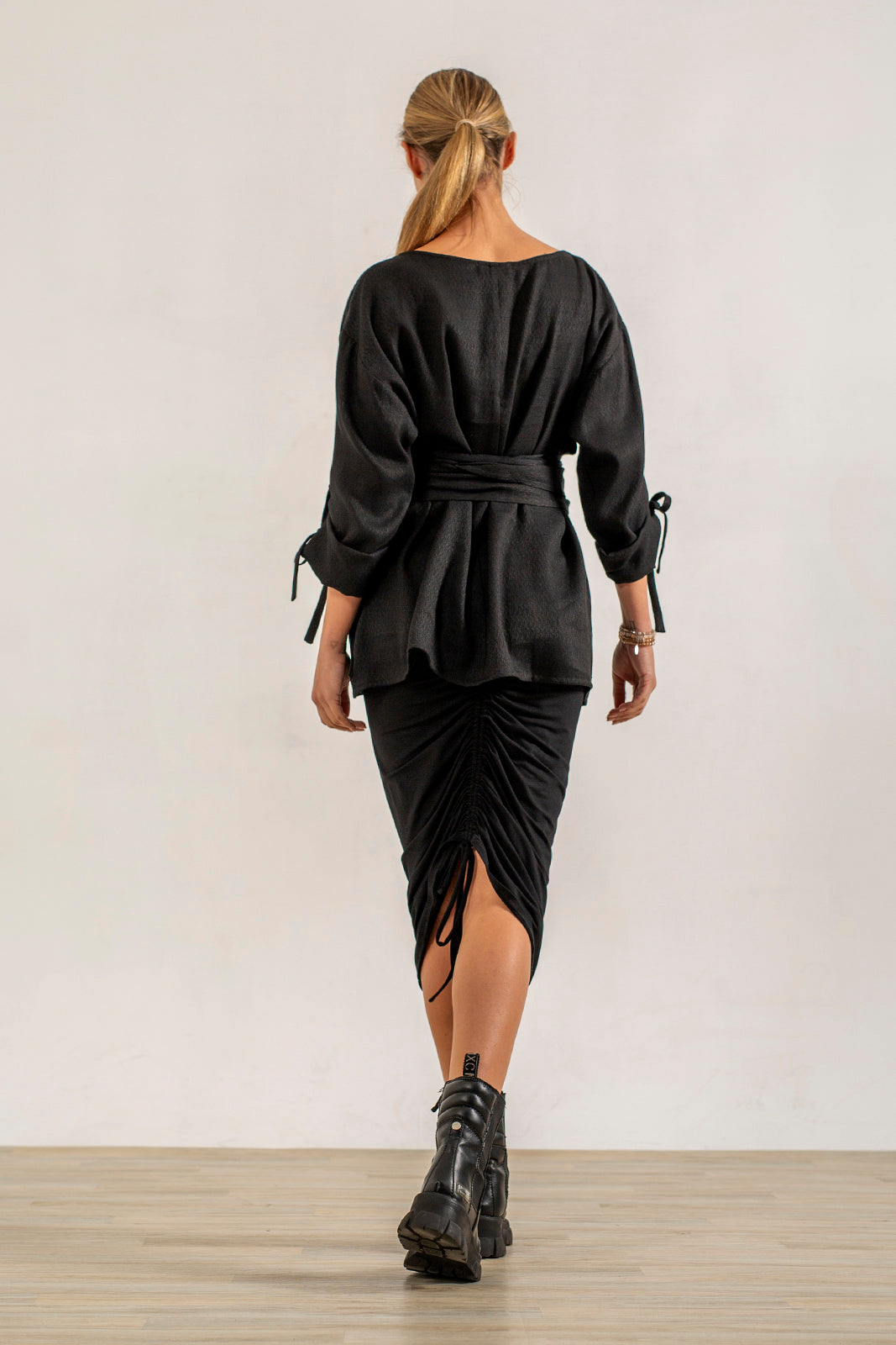 Shannon Drawstring Skirt (black)