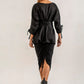 The Black Linen Sash Belt