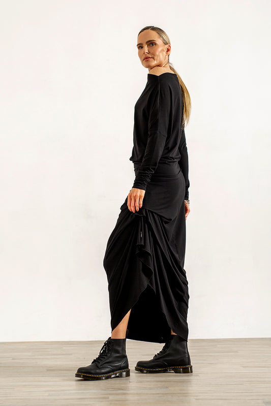 Harper Asymetrical Skirt (black)