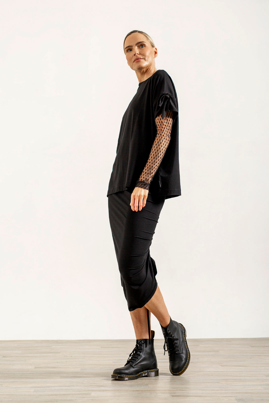 Shannon Drawstring Skirt (black)