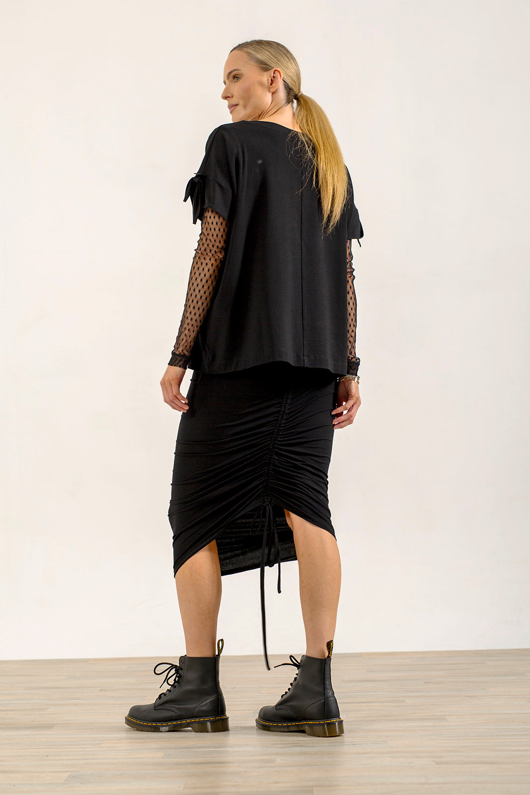 Shannon Drawstring Skirt (black)