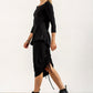 Iris 3/4 Sleeve Jersey Top (black)