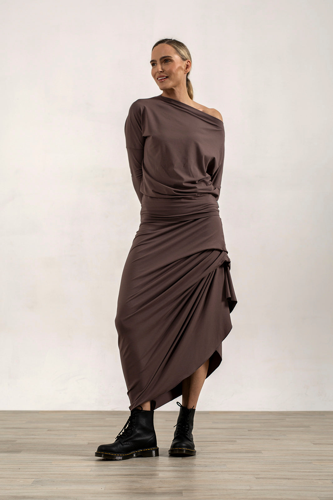 Harper Asymetrical Skirt (Mink)