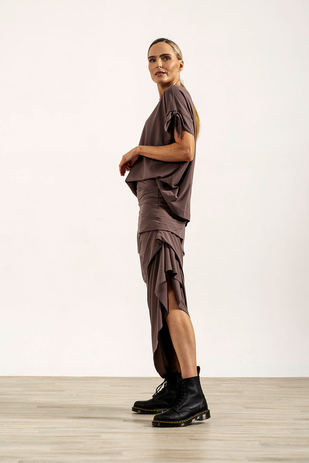 Harper Asymetrical Skirt (Mink)