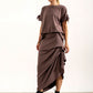 Harper Asymetrical Skirt (Mink)