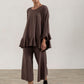 Blair Oversize Frill Hem Tunic (Mink)