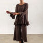 Blair Oversize Frill Hem Tunic (Mink)