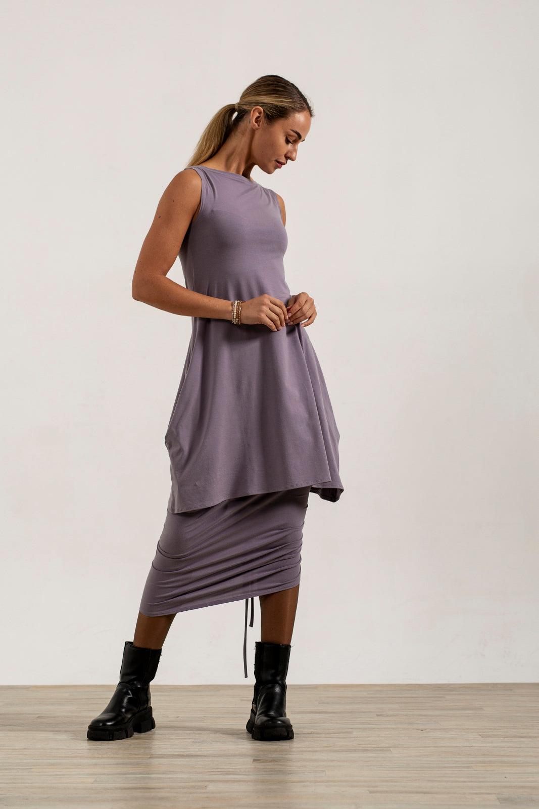 Shannon Drawstring Skirt (Silver frost)