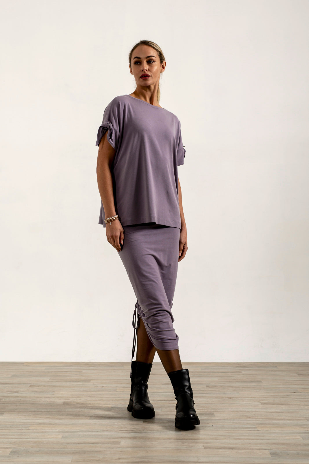 Shannon Drawstring Skirt (Silver frost)