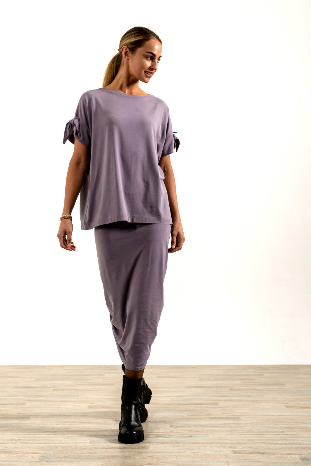 Shannon Drawstring Skirt (Silver frost)