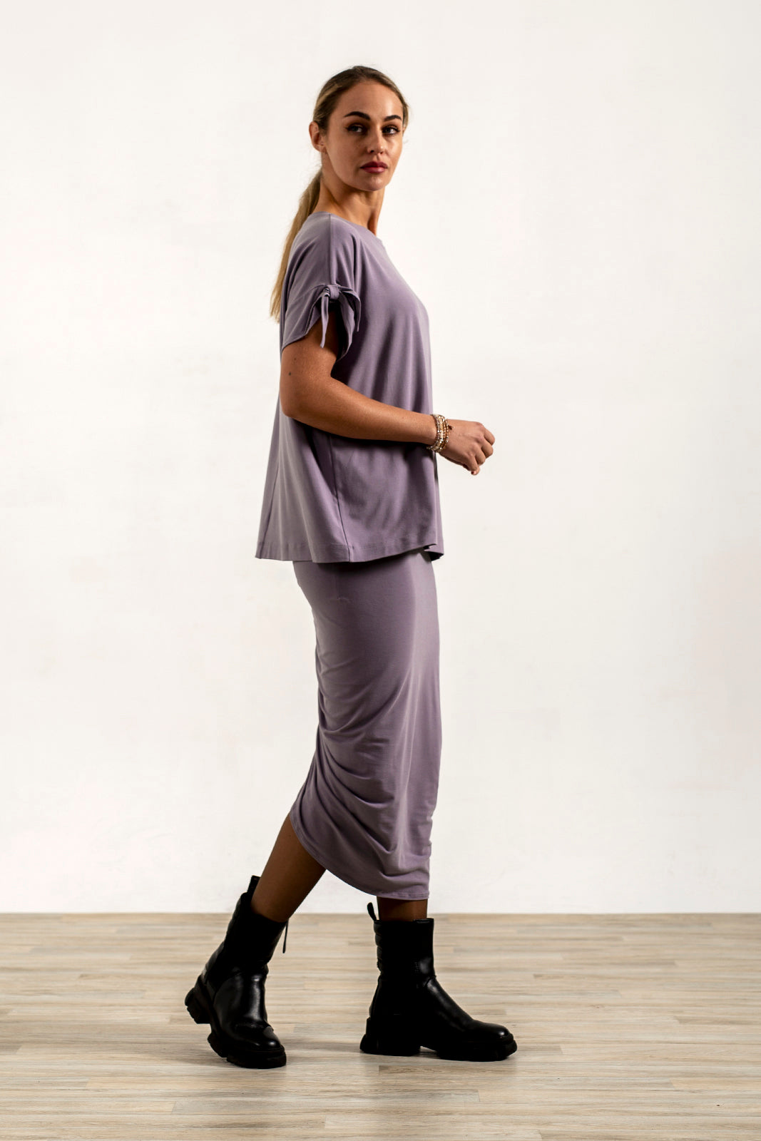 Shannon Drawstring Skirt (Silver frost)