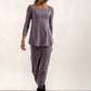 Iris 3/4 Sleeve Jersey Top (Silver Frost)