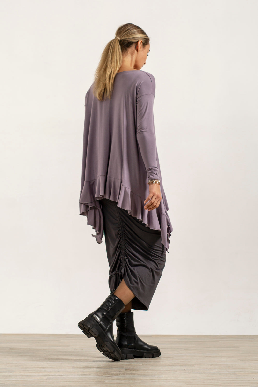 Monique Frill Hem Tunic (Silver Frost)