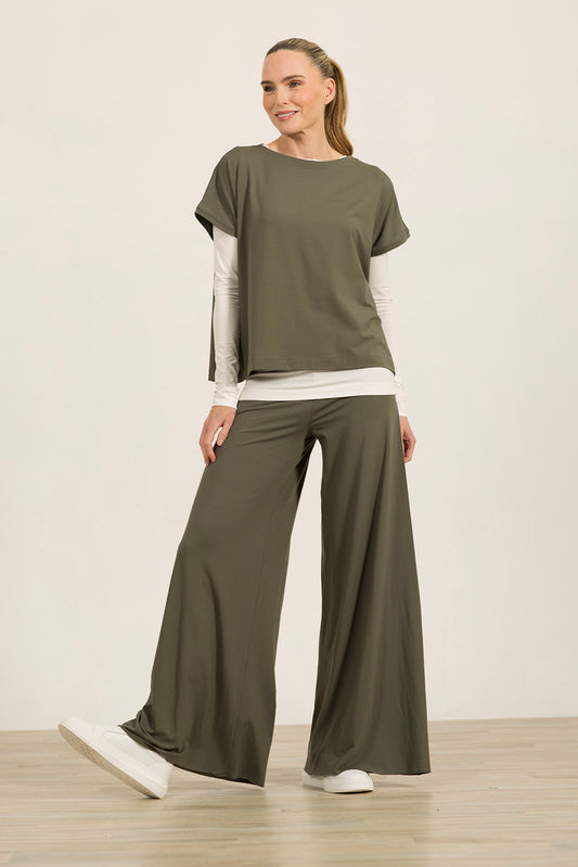 Khaki Oversized Casey Tee