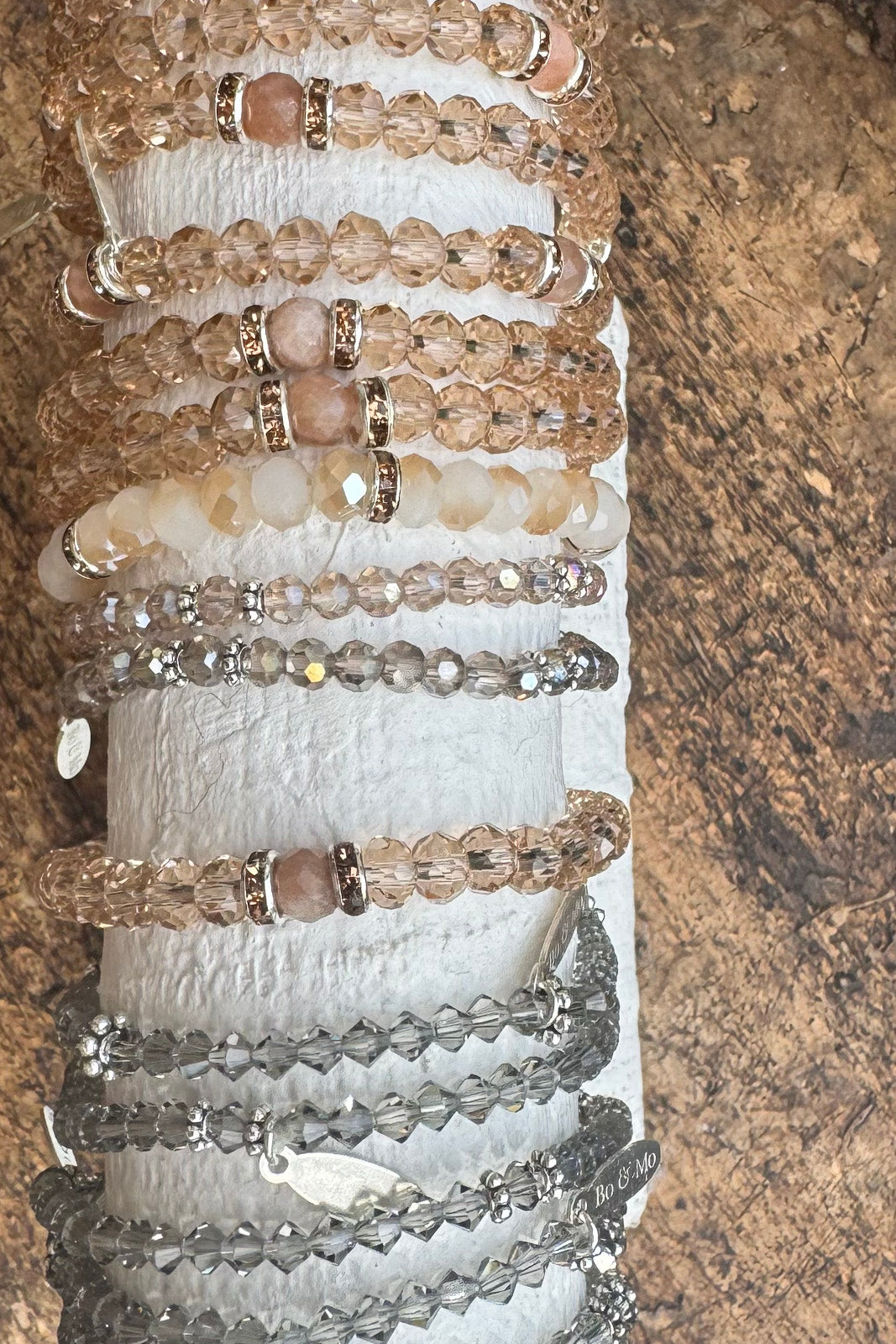 Bo&Mo Totem Bracelet : Smoky Grey Crystal
