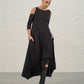 Black Sage Cold Shoulder Jersey Dress