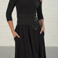 Black Sage Cold Shoulder Jersey Dress